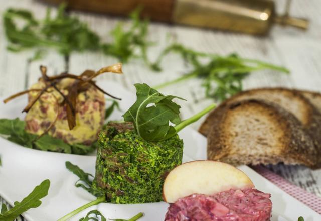 Tartare de bœuf en 3 couleurs