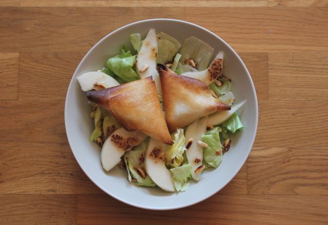 Salade de chèvre chaud croquante