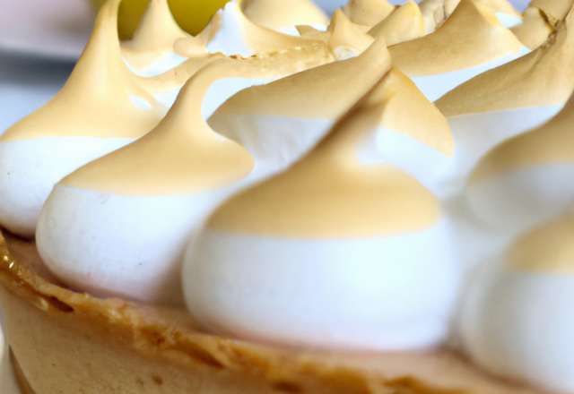 Tarte aux citrons, crème mousseline et meringue