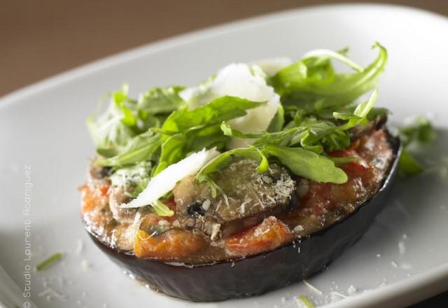 Aubergines façon pizza au parmesan et au Filante Sublime Giovanni Ferrari