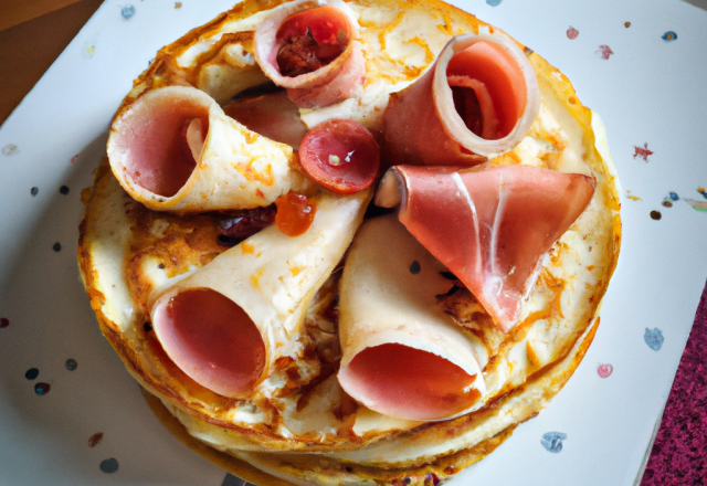 Blinis au jambon