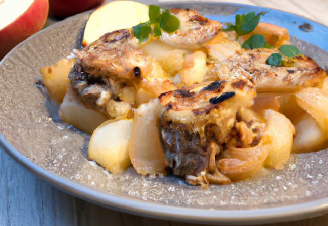 Gratinées de boudin aux pommes