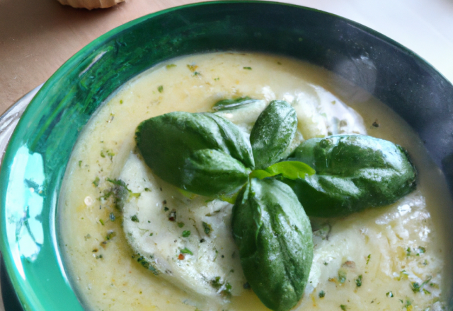 Velouté de courgettes au Basilic