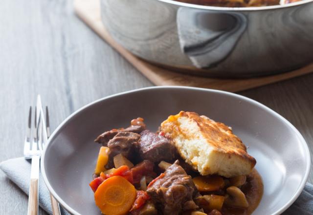 Ragoût de bœuf & Petits pains au Parmesan