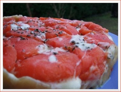 Tatin de tomate à la tomme