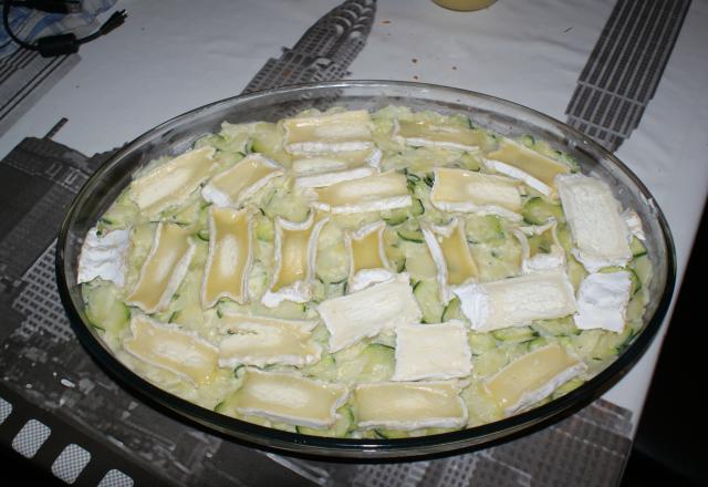 Courgettes, pommes de terre à la viande gratiné au Cœur de Neufchatel