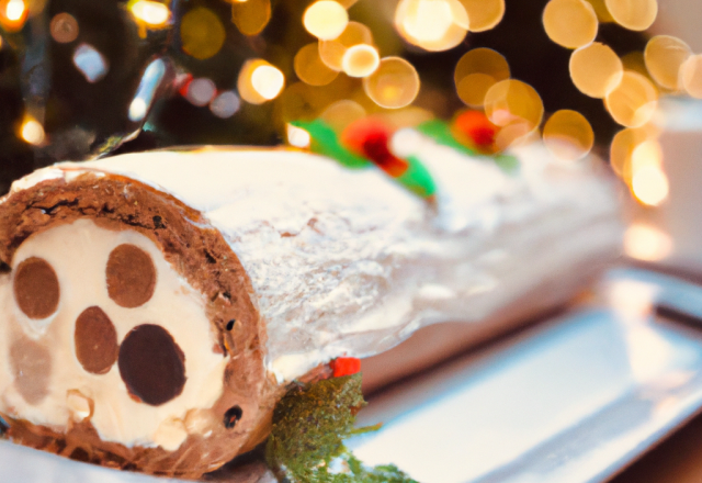 Bûche de Noël au cappuccino