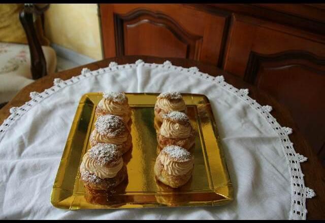 Choux craquelins poire caramel