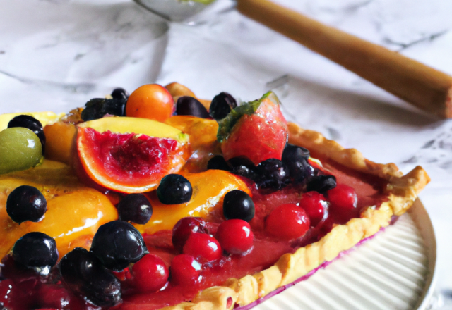 Tarte aux fruits en folie