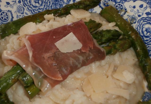 Risotto aux asperges et jambon Serrano