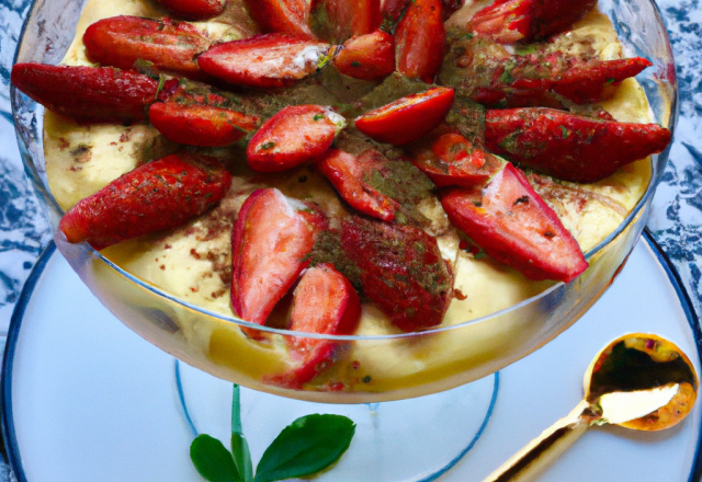 Tiramisu de fraises au parfum d'été