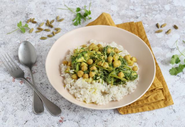 Curry végétarien au riz basmati