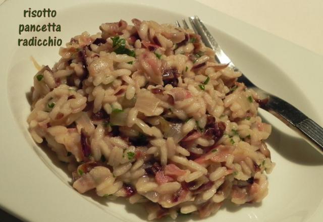 Risotto au radicchio et à la pancetta