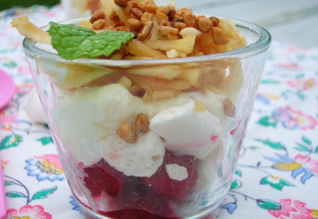 Vacherin pommes framboises