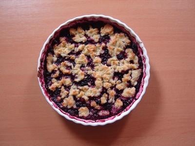 Crumble fruits rouges et bananes