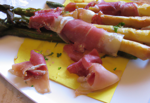 Croustillant aux asperges et jambon italien