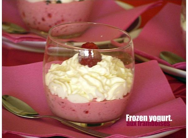 Frozen yogurt à la framboises