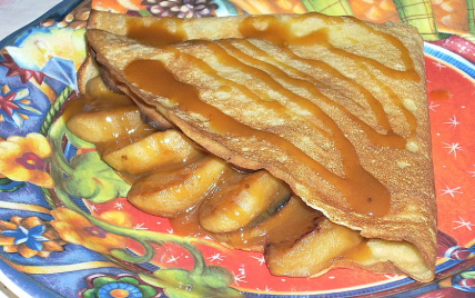 Crêpe aux pommes crème caramel au beurre salé