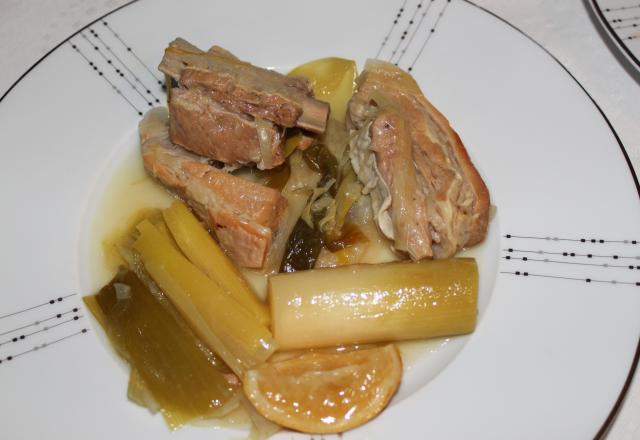 Tendrons de veau aux poireaux