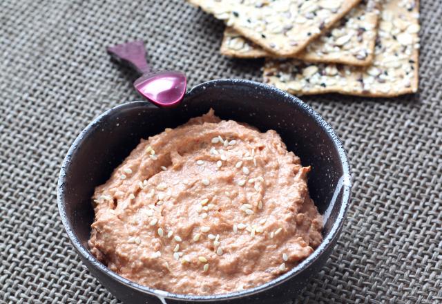 Tartinade ou dip au tofu soyeux et tomates séchées