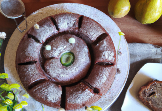 Cake fondant chocolat-poires