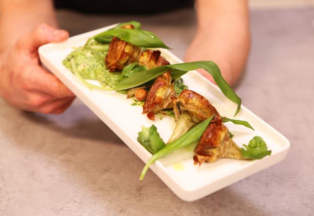 Artichauts à la romaine & pesto à l’ail des ours