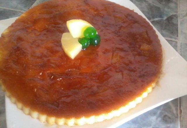 Tarte vanillée à l'ananas et poudre d'amandes