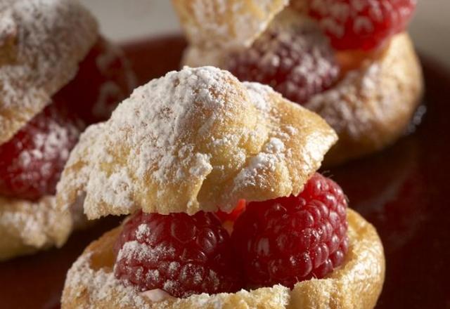 Choux gourmands avec Mon dessert de fraises