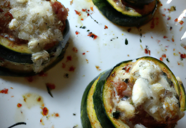 Courgettes rondes au chèvre