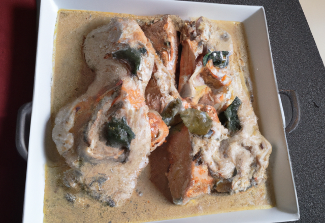 Dès de poulet sauce Roquefort