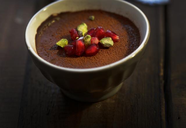 Petites crèmes au chocolat noir express sans cuisson