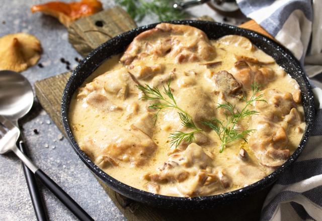 Poulet à l'estragon et moutarde de Dijon