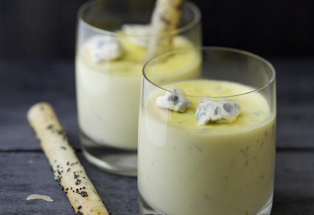 Crémeux de Bresse Bleu au curry, croustillant au pavot