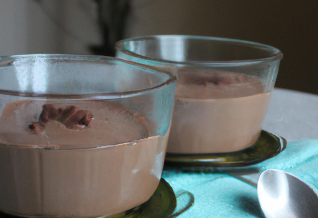 Mousse au chocolat sans sucre, sans œuf !