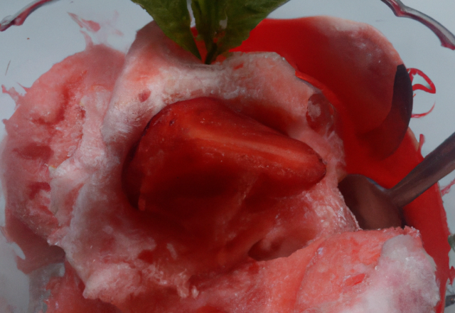 Glace à la fraise