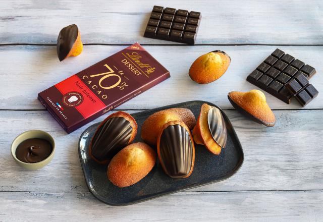 Madeleines en coque de chocolat