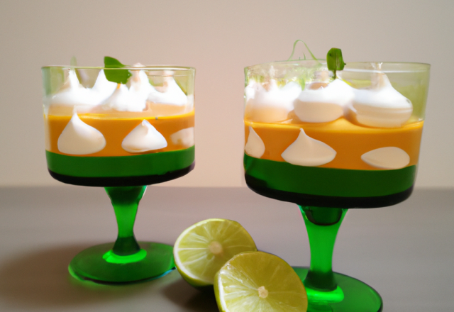 Verrine meringué à la lime