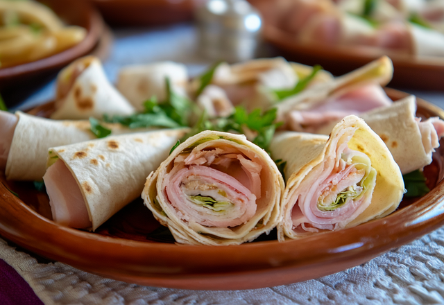 Wraps au jambon et au St Môret