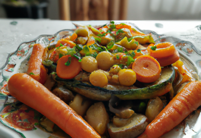 Perche du nil aux petits légumes