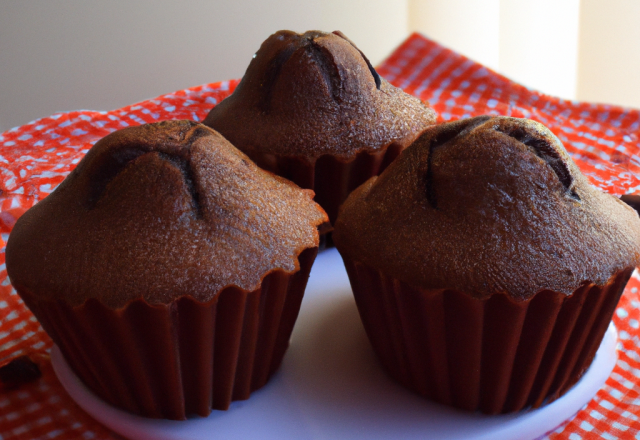 Muffins moelleux  aux pépites de chocolat