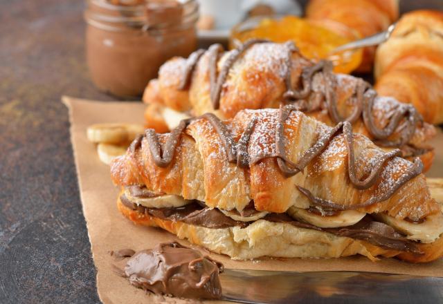 Croissants à la banane et au Nutella