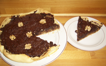 Tarte aux noix et chocolat