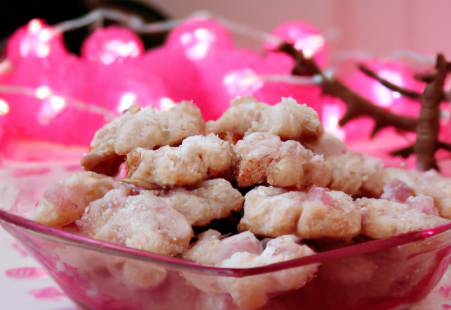 Rochers Coco aux biscuits roses de Noël