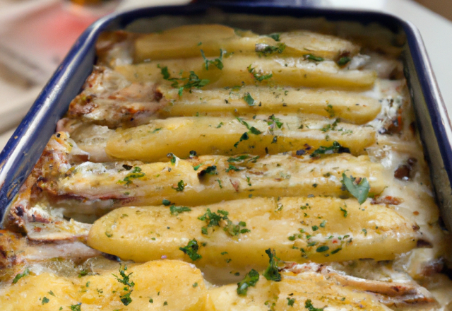 Gratin de patates aux harengs