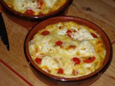 Clafoutis chèvre et tomates séchées