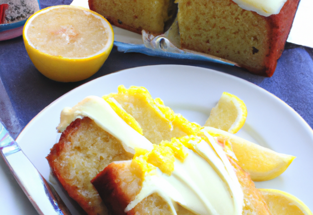 Cake au citron avec beurre et crème