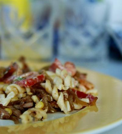 Salade de pâtes aux notes caramélisées