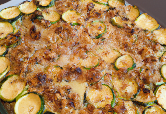 Gratin de courgettes aux noisettes