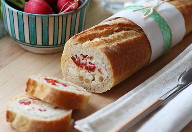 Baguette farcie au roquefort