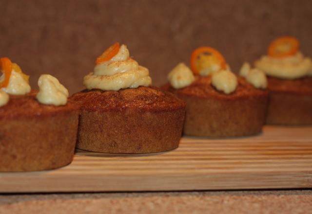 Cupcake pain d'épice, kumquat et crème d'agrumes